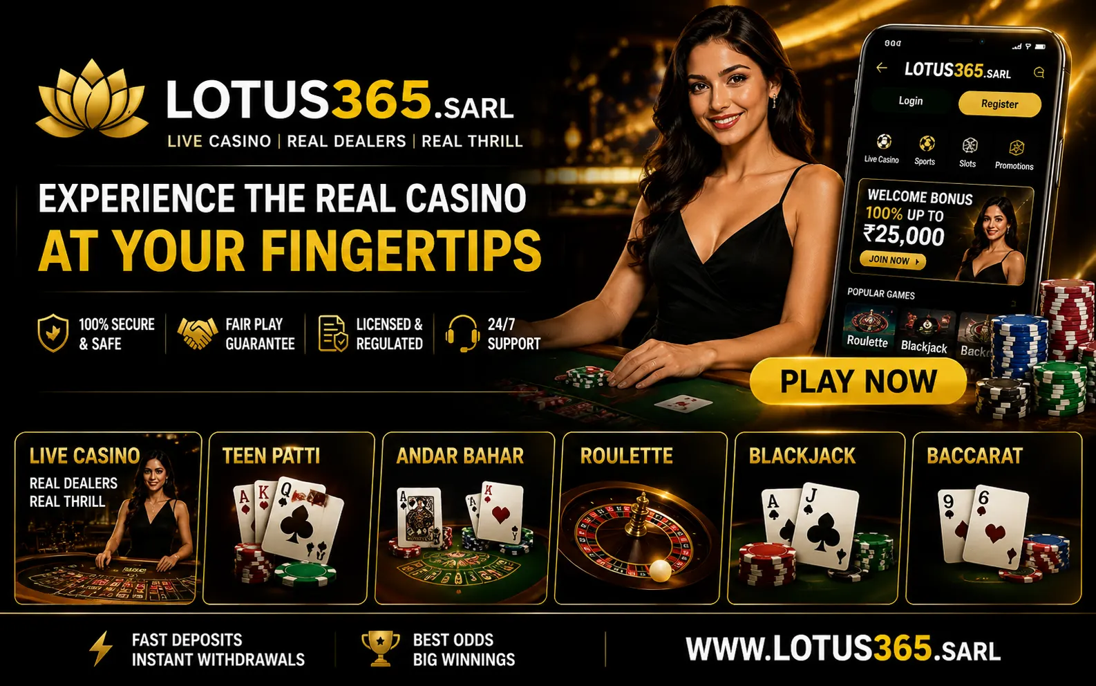lotus365 - casino betting 200 plus casino games avelable on one platform