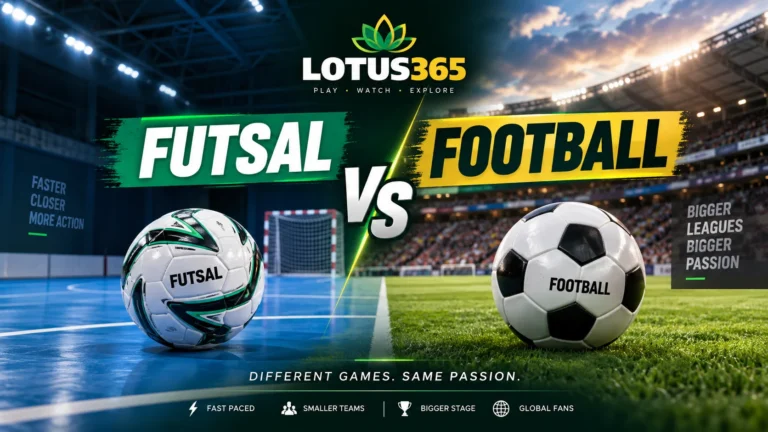 Futsal vs Football on Lotus365: Different Tabs