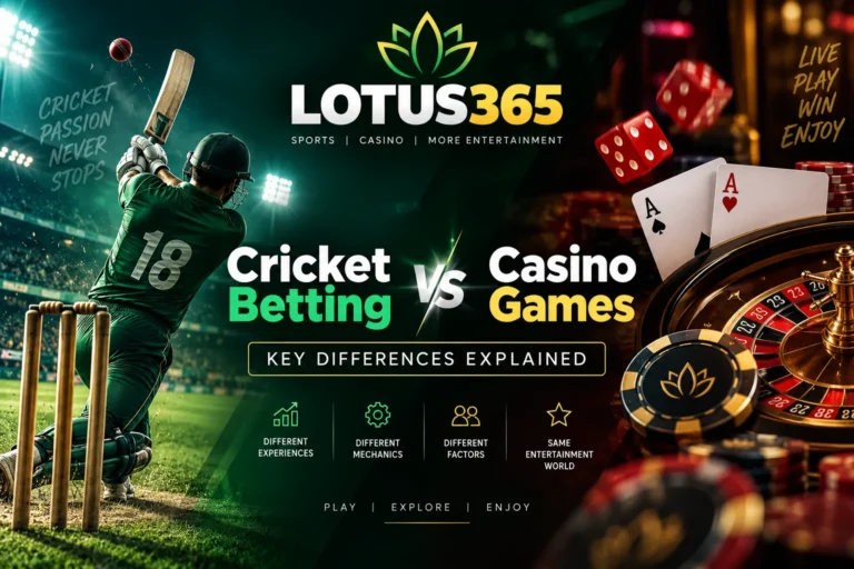 Cricket Betting vs Casino Games: Key Differences Explained